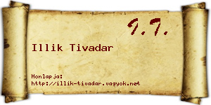 Illik Tivadar névjegykártya